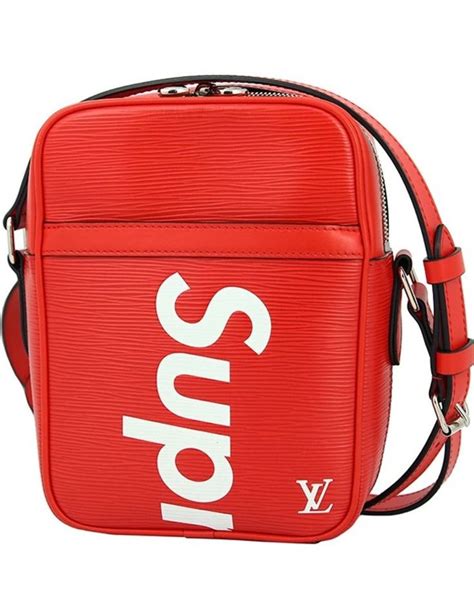 supreme x louis vuitton shoulder bag black|Pre.